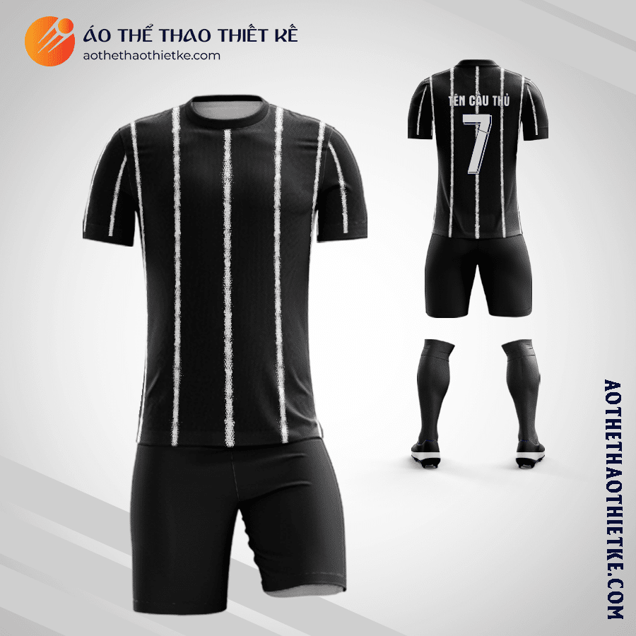 Mẫu áo bóng đá Câu lạc bộ Corinthians Paulista 2022 II màu đen thiết kế V2915