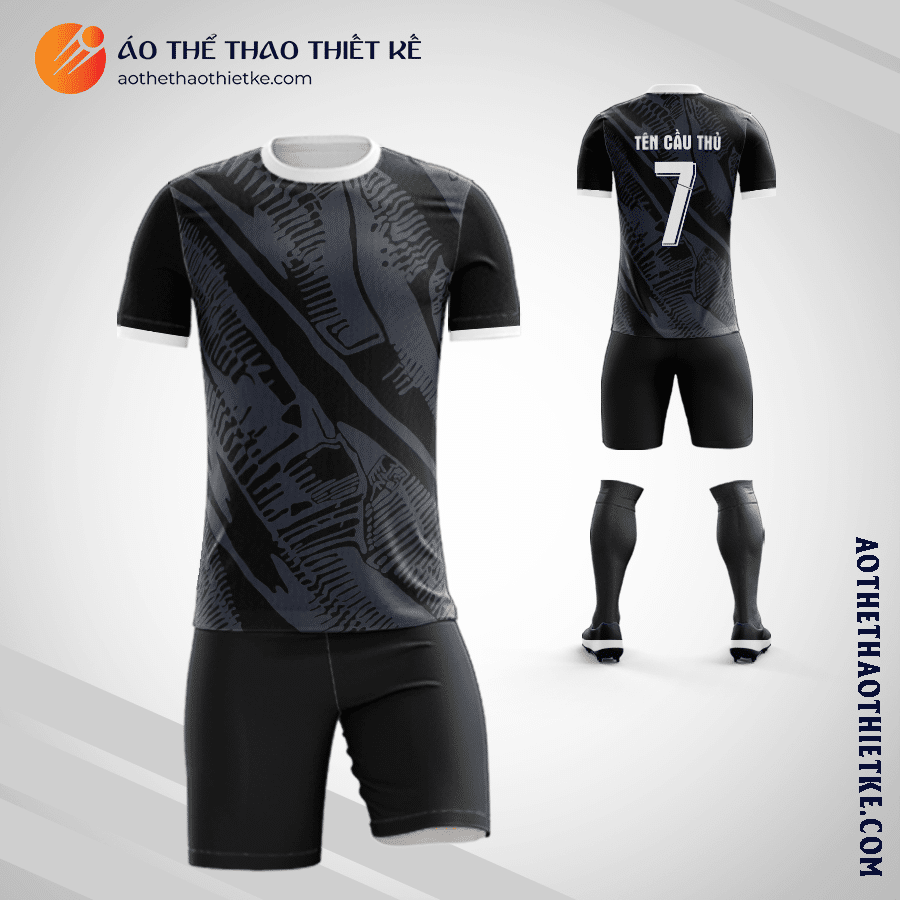 Mẫu áo bóng đá Câu lạc bộ Racing Avellaneda 2022 màu đen tự thiết kế V2916