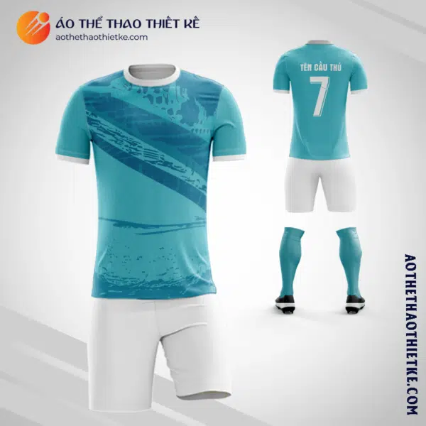 Mẫu áo bóng đá Câu lạc bộ bóng đá Bournemouth 2020 2021 màu xanh ngọc thiết kế V2899