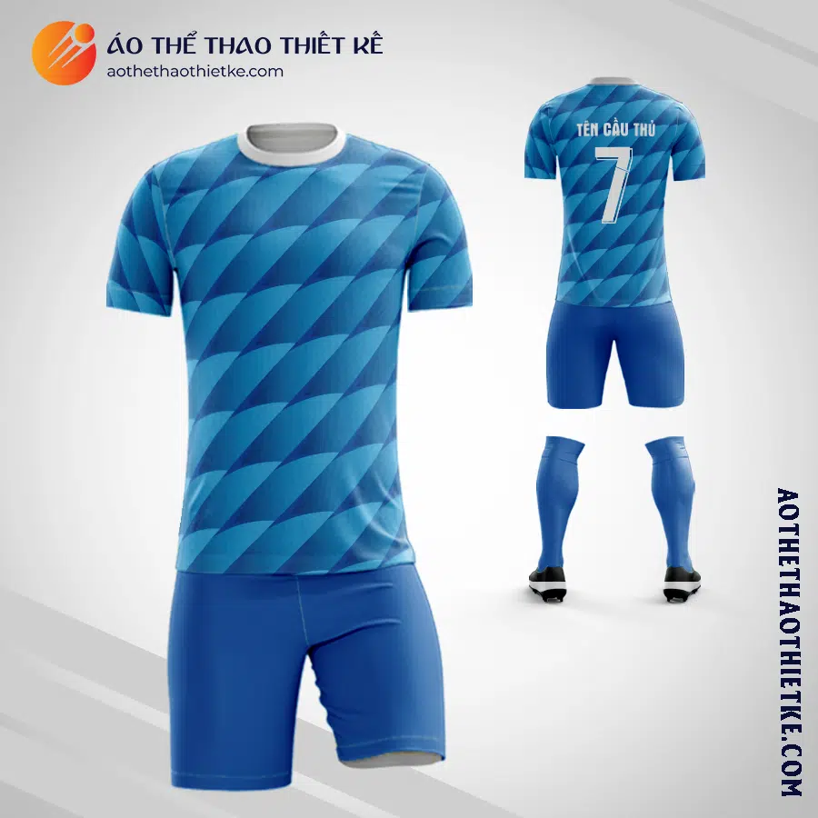 Mẫu áo bóng đá Câu lạc bộ bóng đá Olympique Marseille 2019 2020 màu xanh da trời thiết kế V2897
