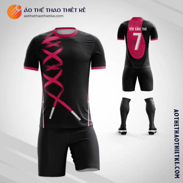 Mẫu áo bóng đá Câu lạc bộ bóng đá Paris Saint Germain 2022 màu hồng tự thiết kế V2903
