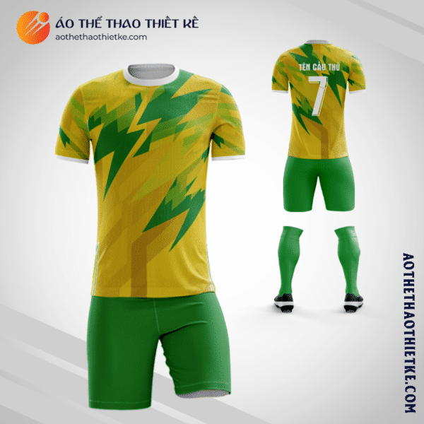 Mẫu áo bóng đá Đội tuyển Bóng đá Quốc gia Brasil màu vàng thiết kế V2911