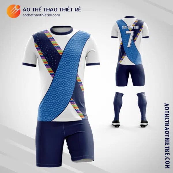 Mẫu áo bóng đá Đội tuyển bóng đá quốc gia Guatemala màu tím than thiết kế V2913