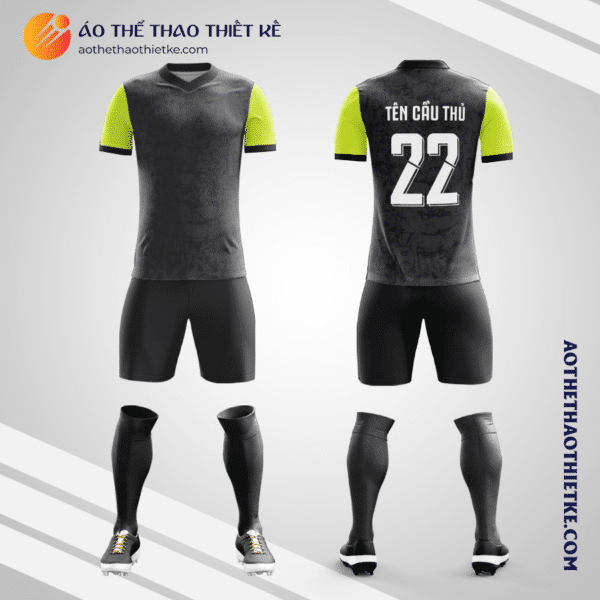 Mẫu đồ đá banh Câu lạc bộ Bóng đá Borussia Dortmund 2021 màu đen tự thiết kế V2865
