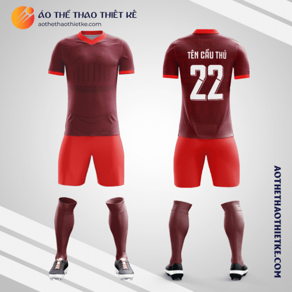 Mẫu đồ đá banh Câu lạc bộ bóng đá La Serena 2022 màu nâu tự thiết kế V3035