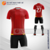 Mẫu đồng phục bóng đá sinh viên Trường Đại học Công nghiệp Dệt may Hà Nội màu đỏ V5059