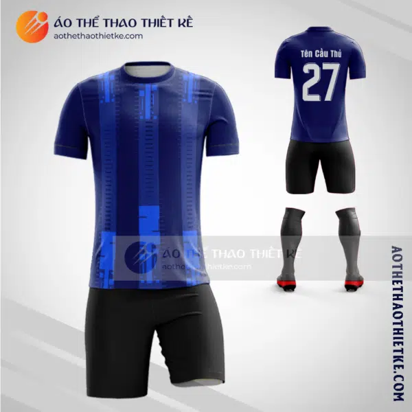Mẫu đồng phục đội bóng sinh viên Trường Đại học Công nghiệp Thành phố Hồ Chí Minh màu tím than V5062