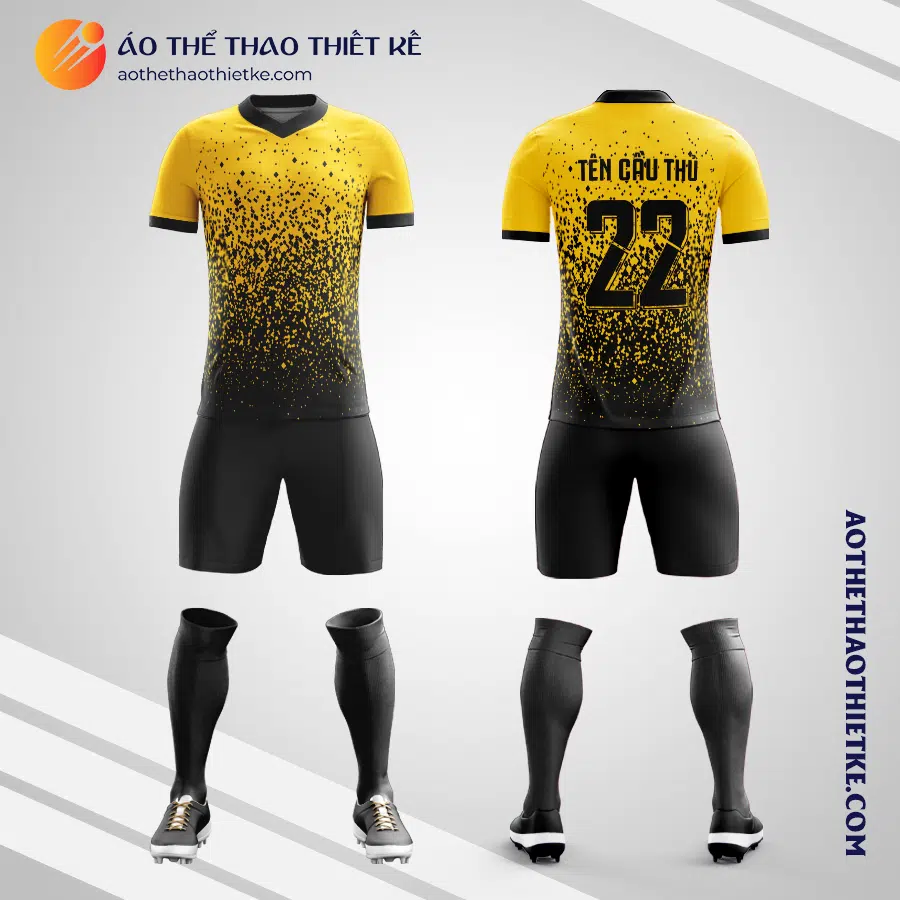 Mẫu đồng phục đội bóng sinh viên Trường Đại học Sư phạm Thể dục Thể thao Hà Nội màu vàng V5114