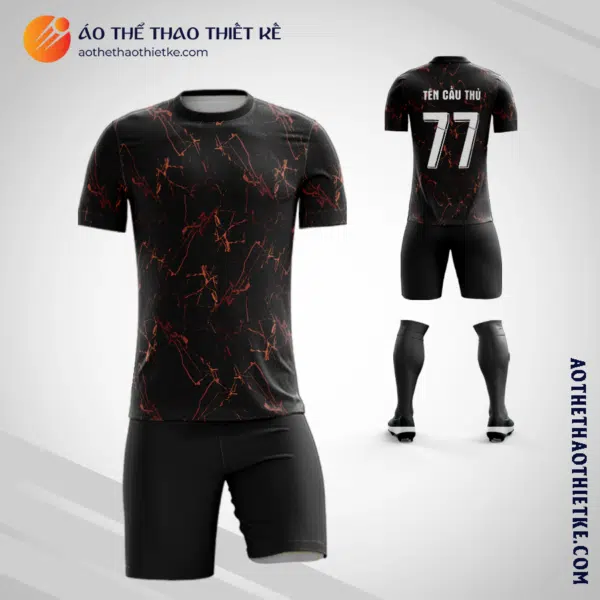 Mẫu quần áo bóng đá Câu lạc bộ Bóng đá Galatasaray màu đen tự thiết kế V3030