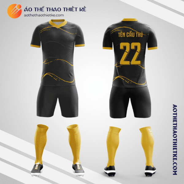 Mẫu quần áo bóng đá Câu lạc bộ Thể thao Coquimbo Unido màu đen thiết kế V2984