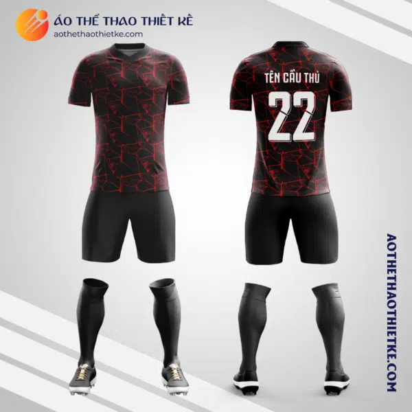 Mẫu quần áo bóng đá Câu lạc bộ bóng đá Flamengo 2022 sân nhà màu đỏ tự thiết kế V2910