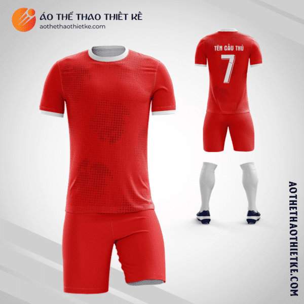 Mẫu quần áo bóng đá Câu lạc bộ bóng đá Santa Fe sân nhà 2022 màu đỏ thiết kế V3038