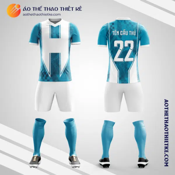Mẫu quần áo bóng đá Câu lạc bộ Salta FC màu xanh ngọc tự thiết kế V2999