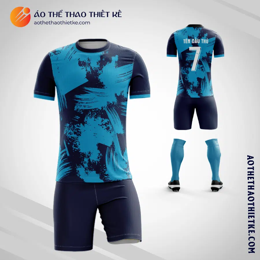Mẫu quần áo bóng đá Đội tuyển Bóng đá Quốc gia Argentina màu xanh tím than tự thiết kế V2985