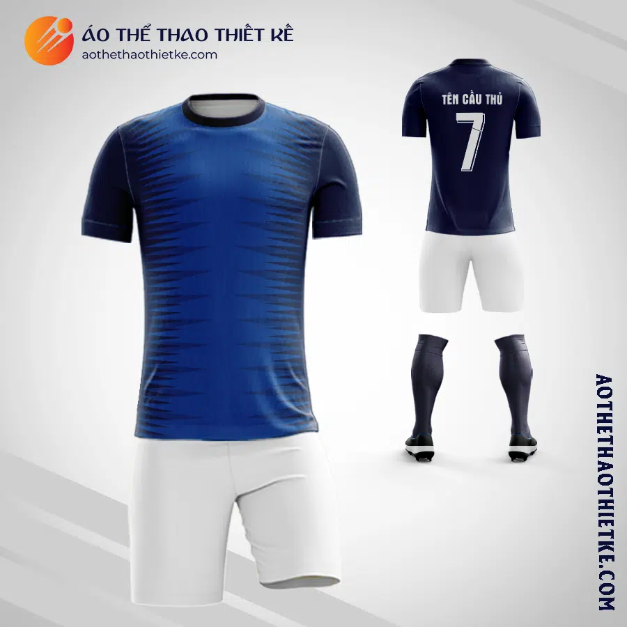 Mẫu quần áo bóng đá Đội tuyển Bóng đá Quốc gia Brasil màu xanh dương tự thiết kế V2994