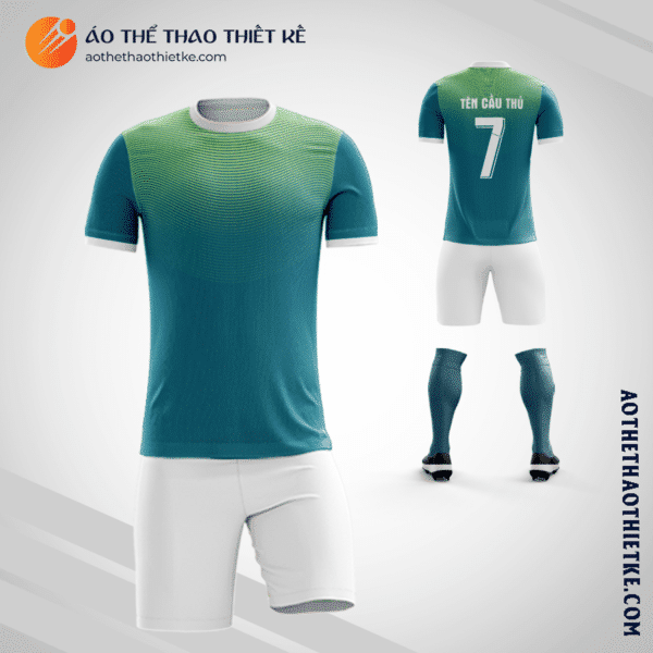 Mẫu quần áo bóng đá Đội tuyển Bóng đá Quốc gia Brasilmàu xanh ngọc tự thiết kế V2986