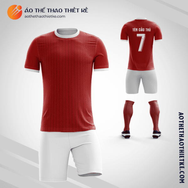 Mẫu quần áo bóng đá Đội tuyển Bóng đá Quốc gia Costa Rica màu đỏ tự thiết kế V2859