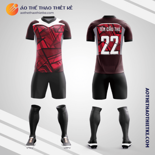 Mẫu quần áo bóng đá Sân Bóng Đá Mini Lâm Thịnh C1 màu hồng tự thiết kế V3003