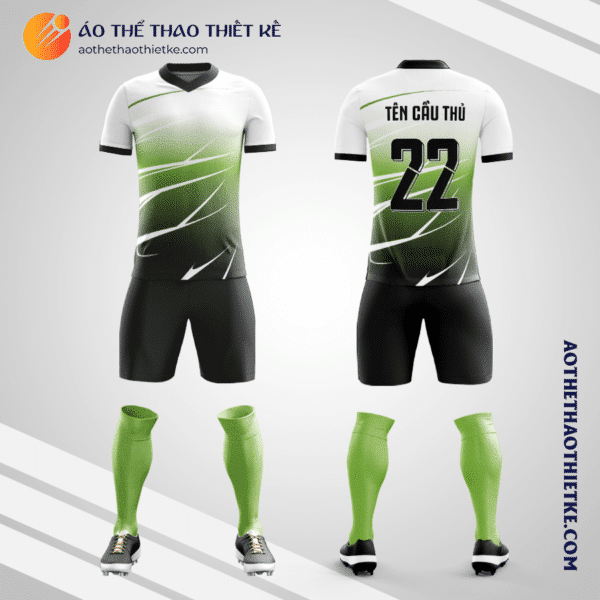 Mẫu quần áo bóng đá Sân Bóng Đá Mini Lâm Thịnh C1 màu xanh lá tự thiết kế V3005