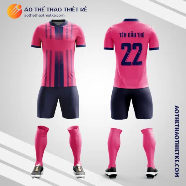 Mẫu quần áo bóng đá Sân Bóng Đá Tân Thới Hòa màu hồng tự thiết kế V2996