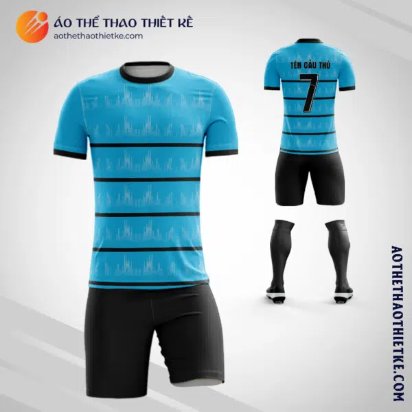 Mẫu quần áo bóng đá Sân bóng đá K334 màu xanh da trời tự thiết kế V2992