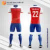 Mẫu quần áo đá banh Câu lạc bộ Bóng đá Arsenal 2022 màu đỏ tự thiết kế V2935