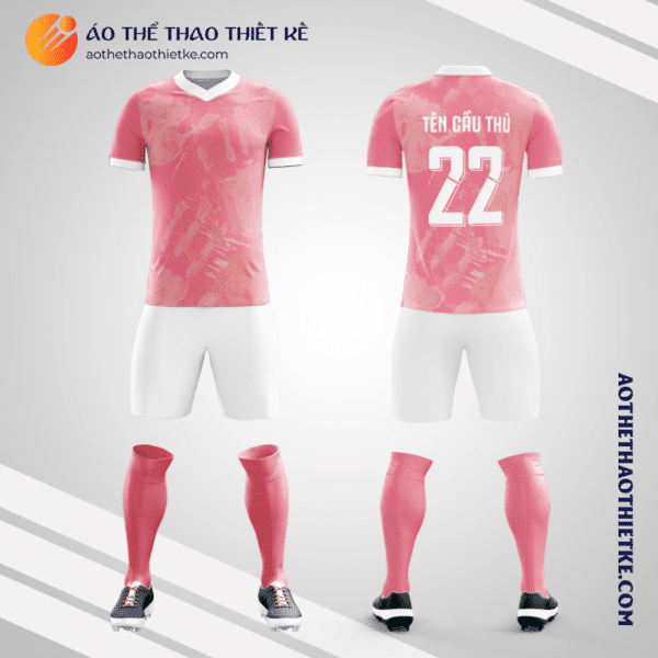 Mẫu quần áo đá banh Câu lạc bộ bóng đá Atlas 2022 màu hồng tự thiết kế V2924