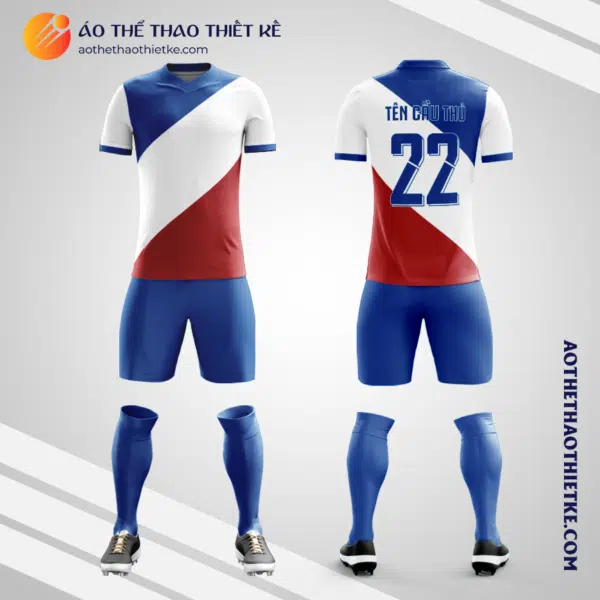 Mẫu quần áo đá banh Câu lạc bộ bóng đá PSG màu xanh dương tự thiết kế V2966