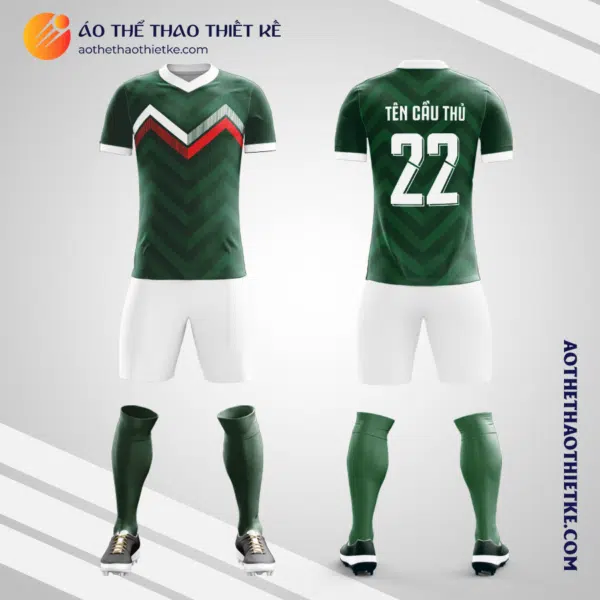 Mẫu quần áo đá banh Đội tuyển Bóng đá Quốc gia Mexico 2022 màu xanh lá cây tự thiết kế V2923
