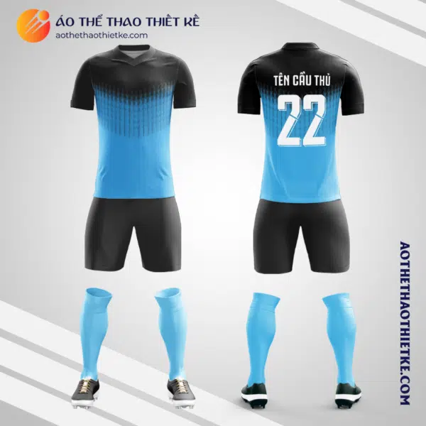Mẫu quần áo đá banh Sân bóng Đào Duy Anh Quận Phú Nhuận màu xanh biển tự thiết kế V2926