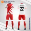 Mẫu quần áo đá banh Sân bóng Huấn Luyện May màu đỏ tự thiết kế V2962