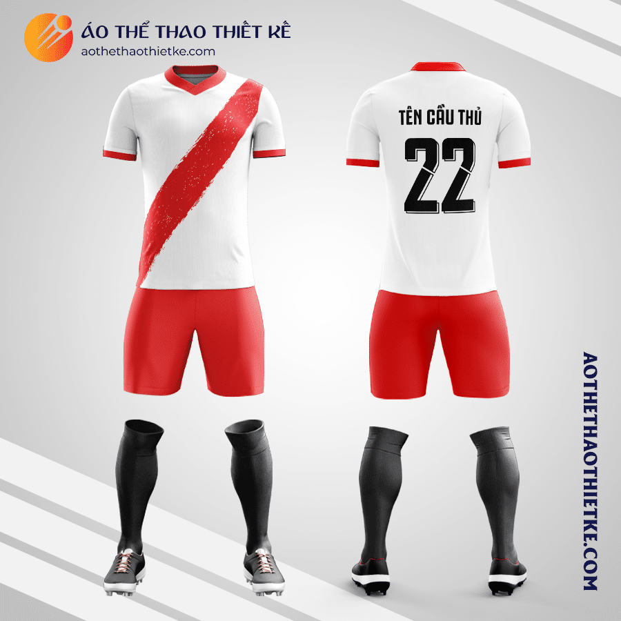 Mẫu áo bóng đá Câu lạc bộ Atlético River Plate 2022 màu đỏ tự thiết kế V3117