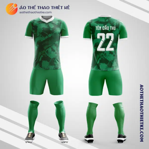 Mẫu áo bóng đá Câu lạc bộ CD Trasandino de Los Andes 2022 màu xanh lá tự thiết kế V3126
