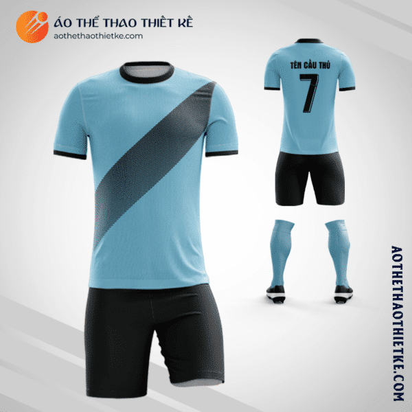 Mẫu áo bóng đá Sân bóng SaKê màu xanh dương tự thiết kế V3097
