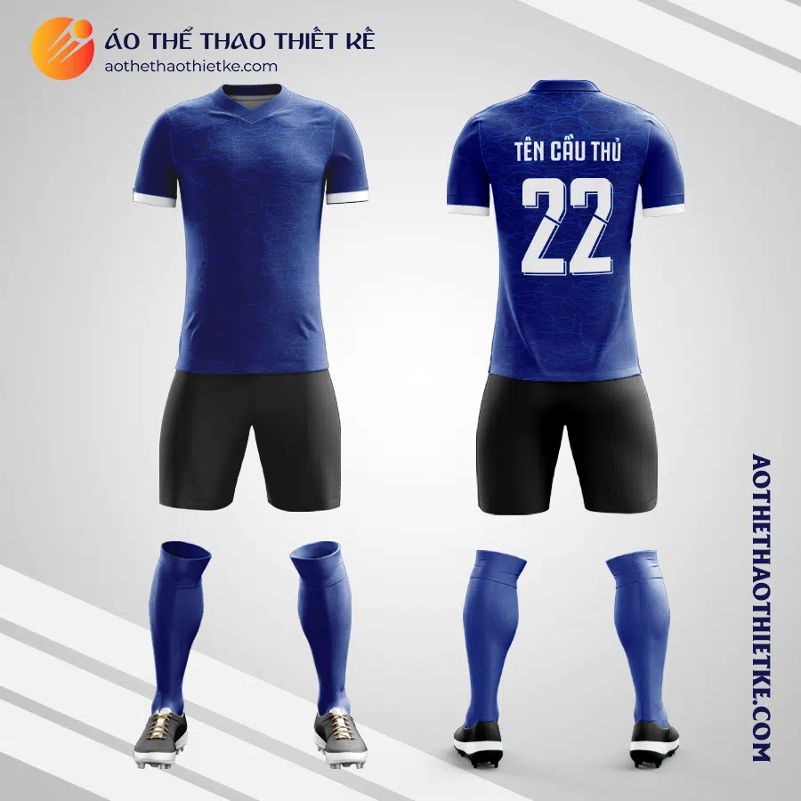 Mẫu đồng phục bóng đá học sinh Trường Phổ thông Quốc tế Việt Nam (VIS) Hà Nội màu tím than V6014