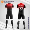 Mẫu đồng phục bóng đá học sinh Trường Phổ thông TH School Hà Nội màu đỏ V5994