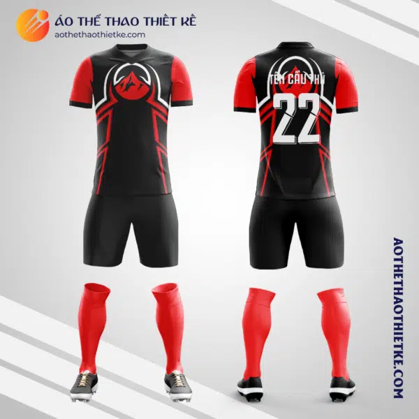 Mẫu đồng phục bóng đá học sinh Trường THPT Gò Vấp TP Hồ Chí Minh màu đỏ V6086
