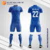 Mẫu đồng phục bóng đá học sinh Trường THPT Lê Quý Đôn TP Hồ Chí Minh màu xanh nước biển V6047