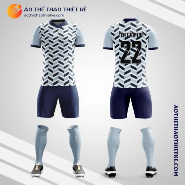 Mẫu đồng phục bóng đá học sinh Trường THPT Nguyễn Tất Thành TP Hồ Chí Minh màu trắng V6059