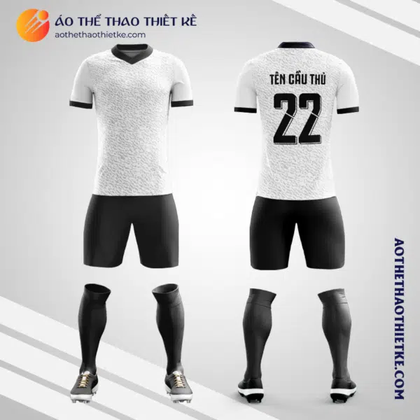 Mẫu đồng phục bóng đá học sinh Trường THPT Yên Hòa Hà Nội màu trắng V5800
