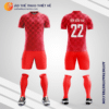 Mẫu đồng phục bóng đá sinh viên Trường Đại học Khánh Hòa màu đỏ V5218