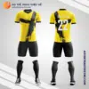 Mẫu đồng phục đá bóng học sinh Trường THPT Mạc Đĩnh Chi TP Hồ Chí Minh màu vàng V6037