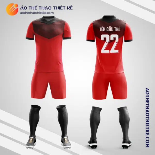 Mẫu đồng phục đội bóng học sinh Trường Phổ thông Quốc tế St.Paul Hà Nội màu đỏ V6029