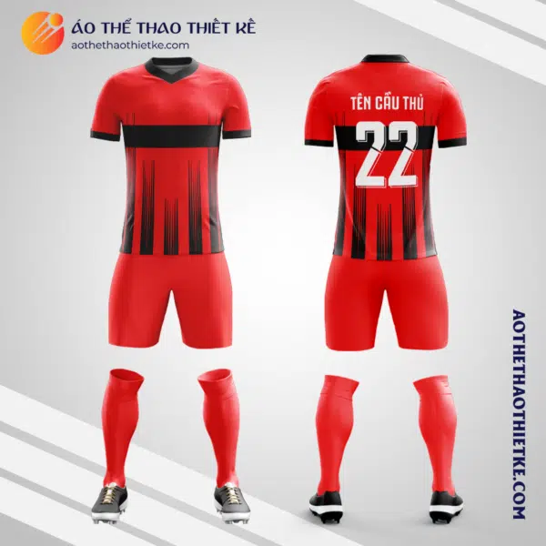 Mẫu đồng phục đội bóng học sinh Trường THPT Trần Phú - Ba Vì Hà Nội màu đỏ V5921