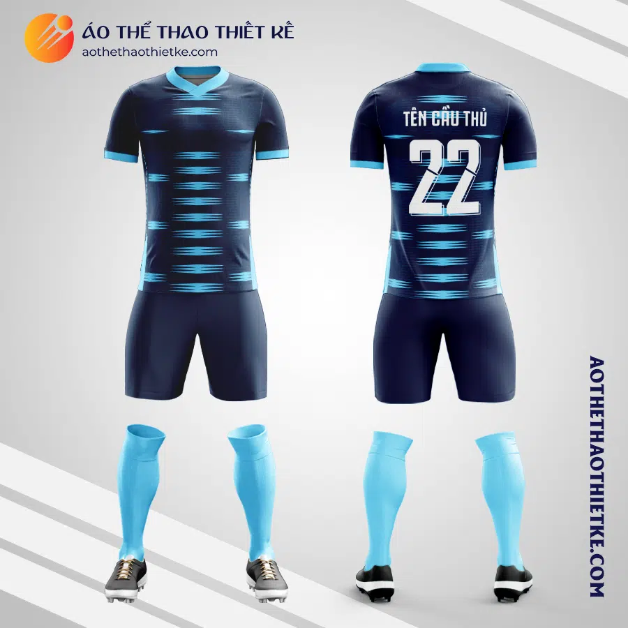 Mẫu đồng phục đội bóng sinh viên Trường Cao đẳng nghề số 3 - Bộ Quốc phòng màu tím than V5692