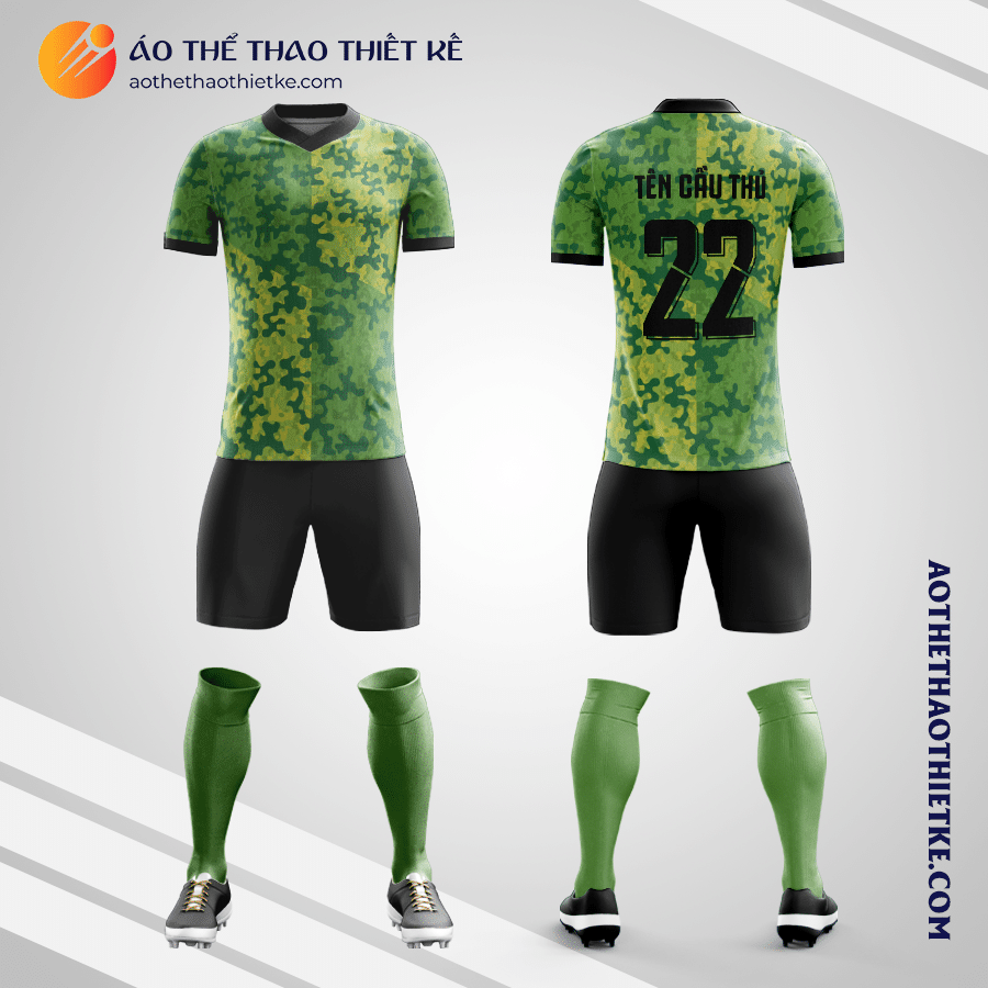 Mẫu quần áo bóng đá Câu lạc bộ Thể thao Coquimbo Unido màu xanh lá cây tự thiết kế V3075
