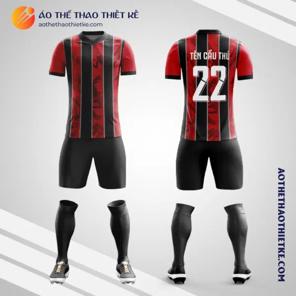 Mẫu quần áo bóng đá Câu lạc bộ bóng đá Inter Milan màu đỏ tự thiết kế V3061