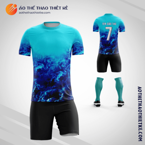 Mẫu quần áo bóng đá Câu lạc bộ bóng đá Manchester City 2022 màu xanh dương tự thiết kế V3134