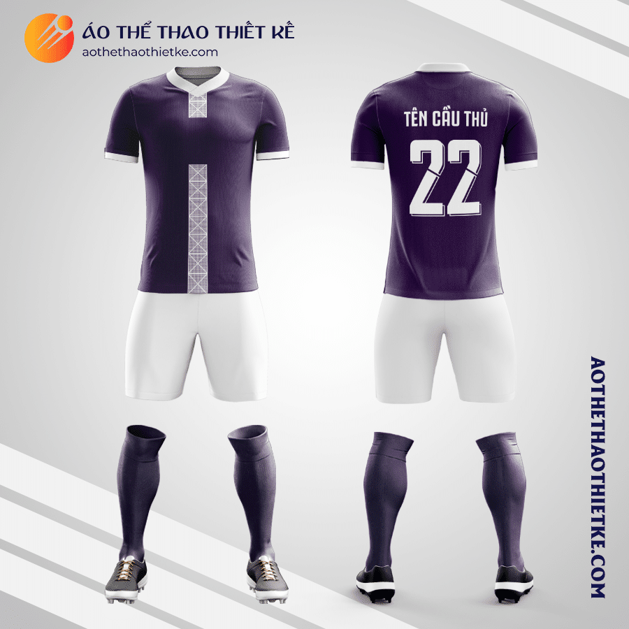 Mẫu quần áo bóng đá Câu lạc bộ bóng đá Paris Saint-Germain 2023 màu tím tự thiết kế V3132