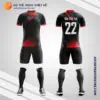 Mẫu quần áo bóng đá Sân Bóng Đá Linh Đông màu đen tự thiết kế V3081